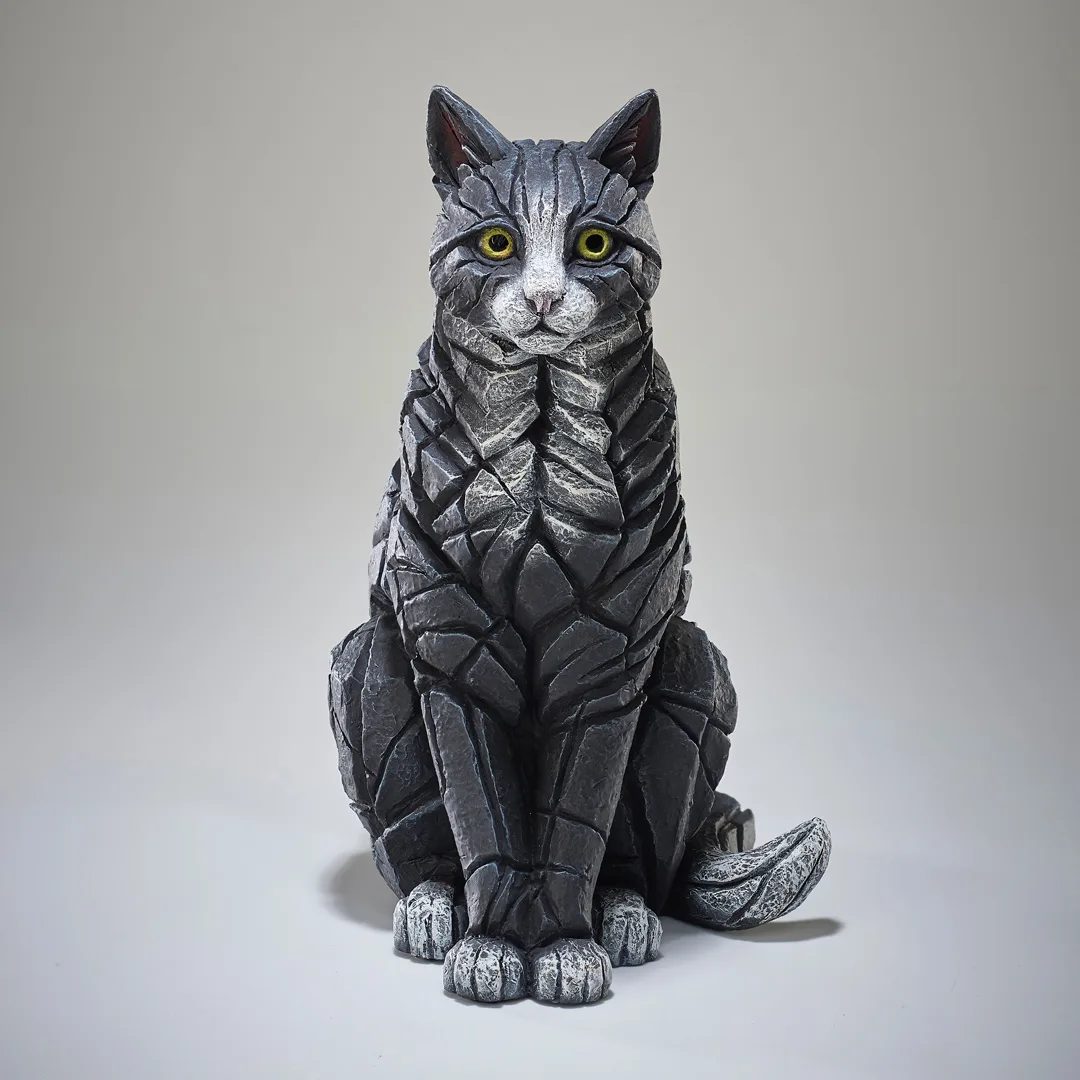 Cat-Sitting (Black & White) - Edge Sculptures | IBrowse Furniture