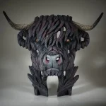 Black Highland Cow Bust