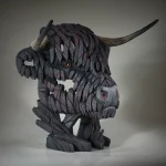 Black Highland Cow Bust