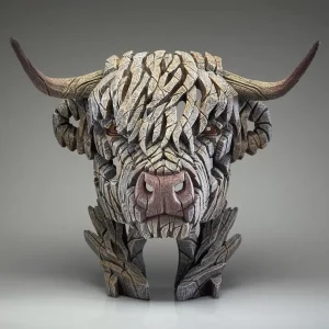 White Highland Cow Bust