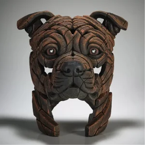 Staffordshire Bull Terrier Bust (Brindle)