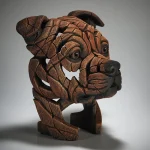 Staffordshire Bull Terrier Bust (Red)