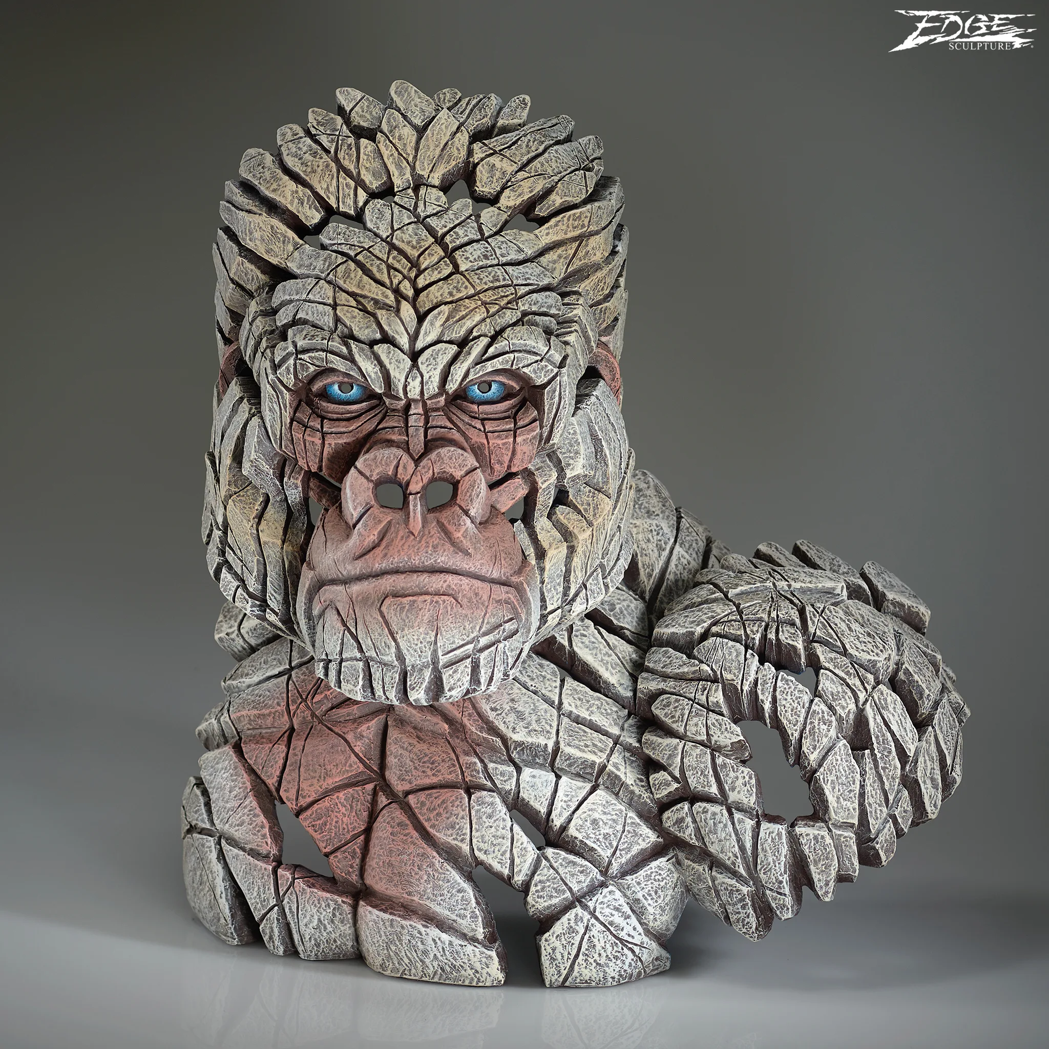 King of the Mountain Gorilla Bust (White) - Edge Sculptures | IBrowse Furniture